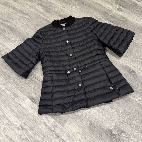 Soia & Kyo Women's S Macy Light Down Knit Jacket Elbow Sleeves Semi Fitted Black - Picture 5 of 16